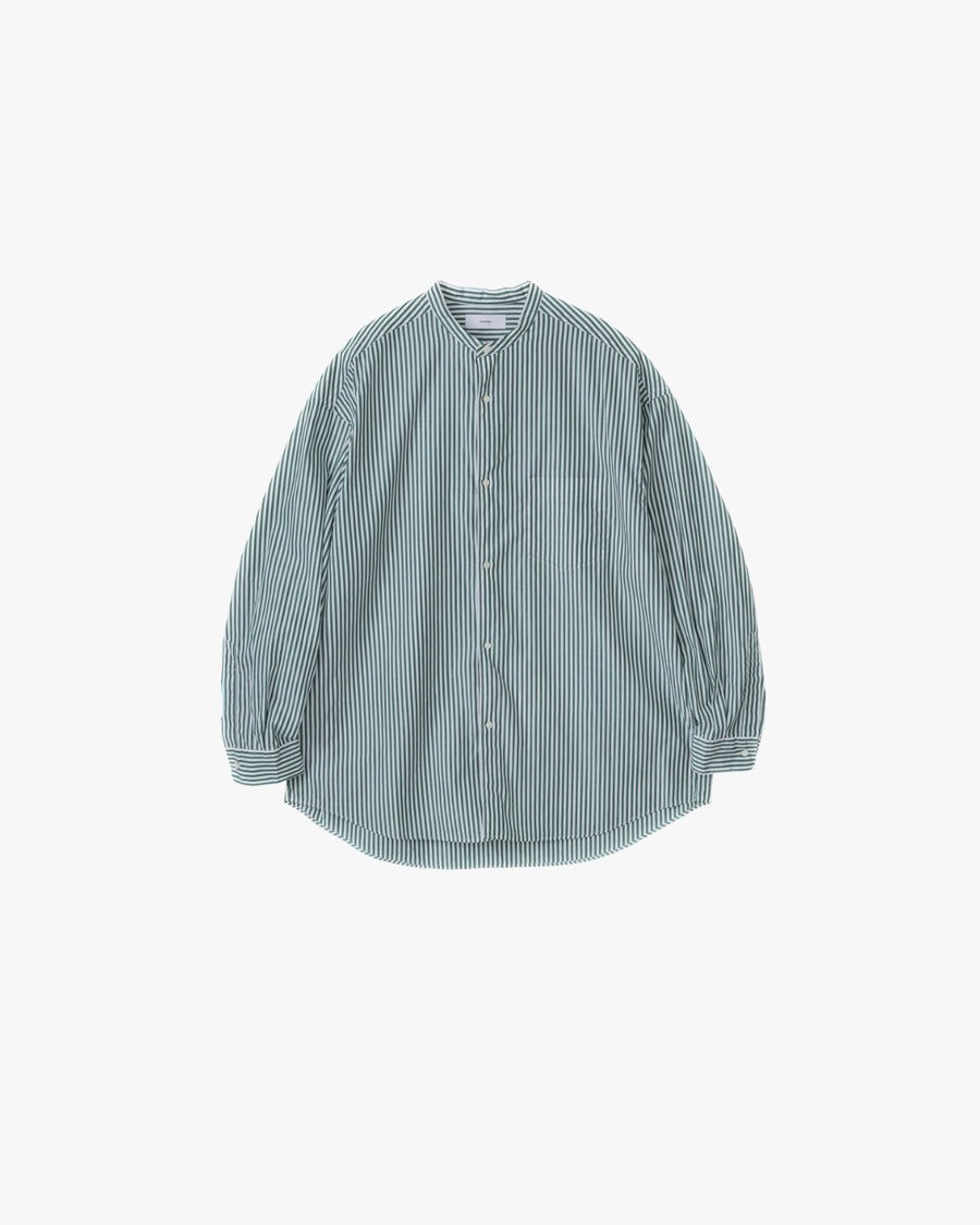 Broad L/S Oversized Band Collar Shirt