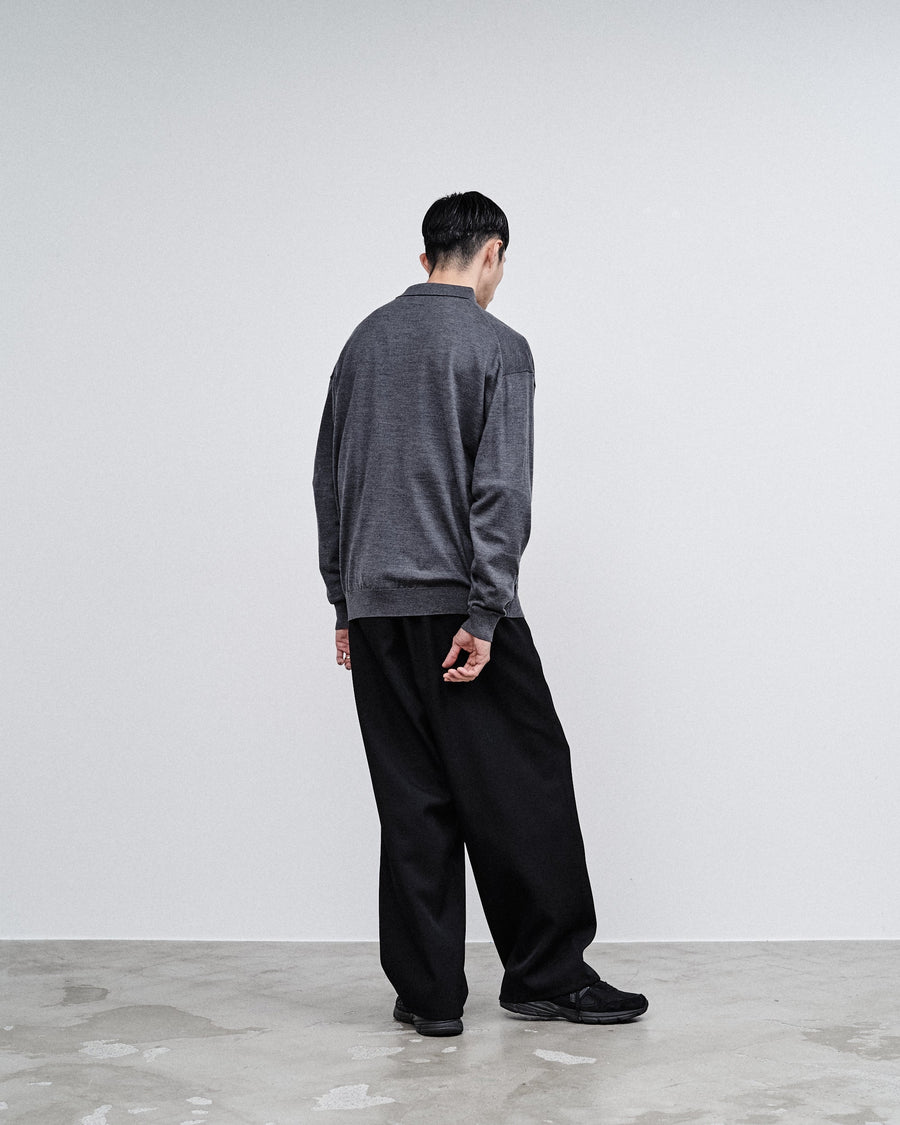 High Gauge Knit Oversized L/S Polo