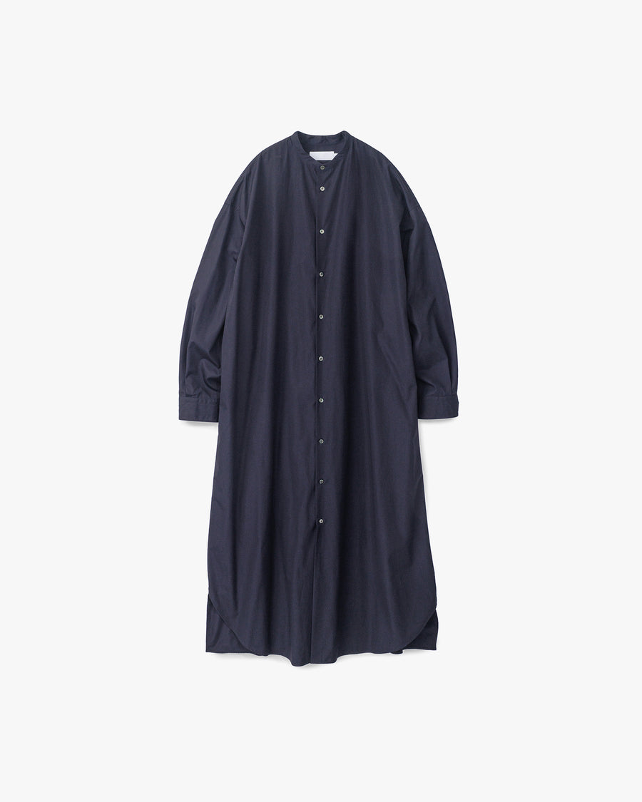 High Count Broad Band Oversized Shirt Dress