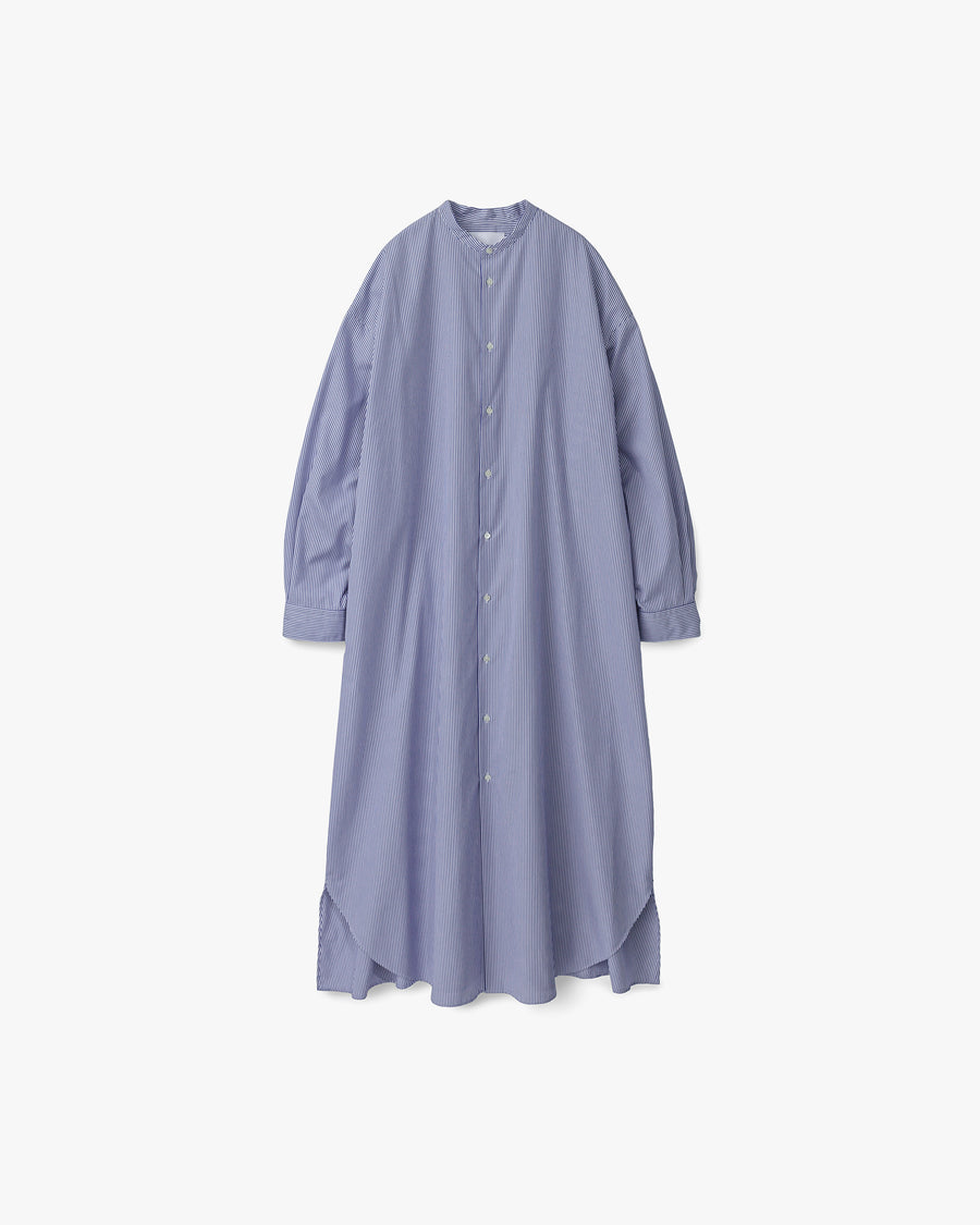 High Count Broad Band Oversized Shirt Dress