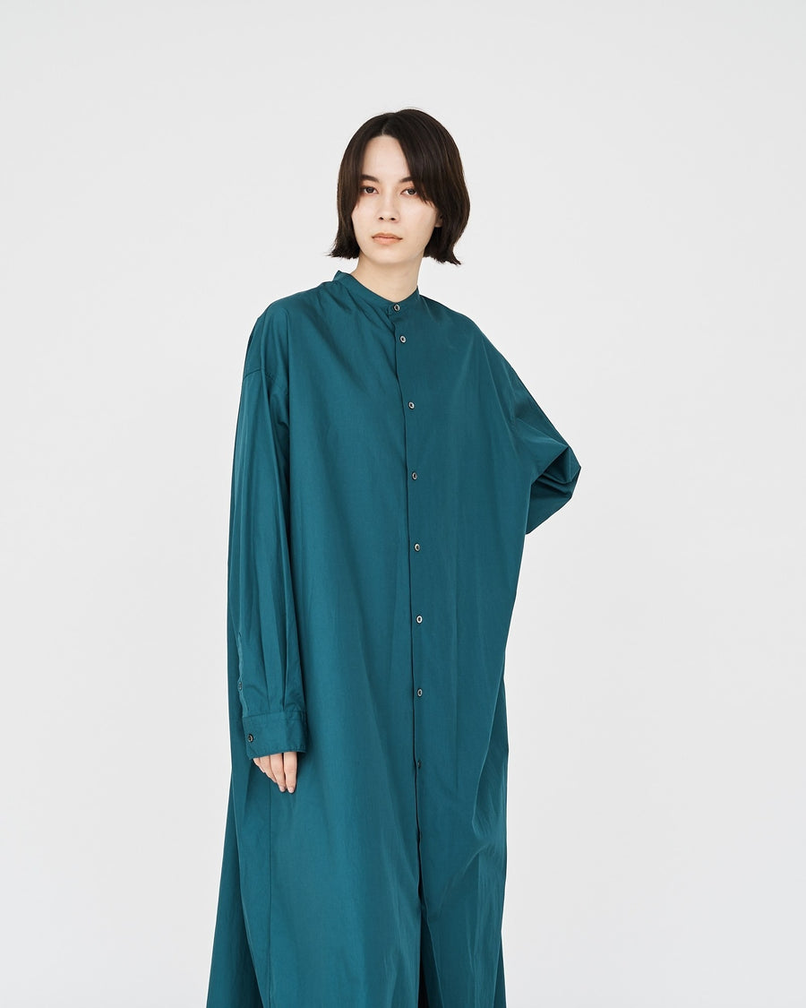 -SALE- Broad Band Collar Oversized Shirt Dress