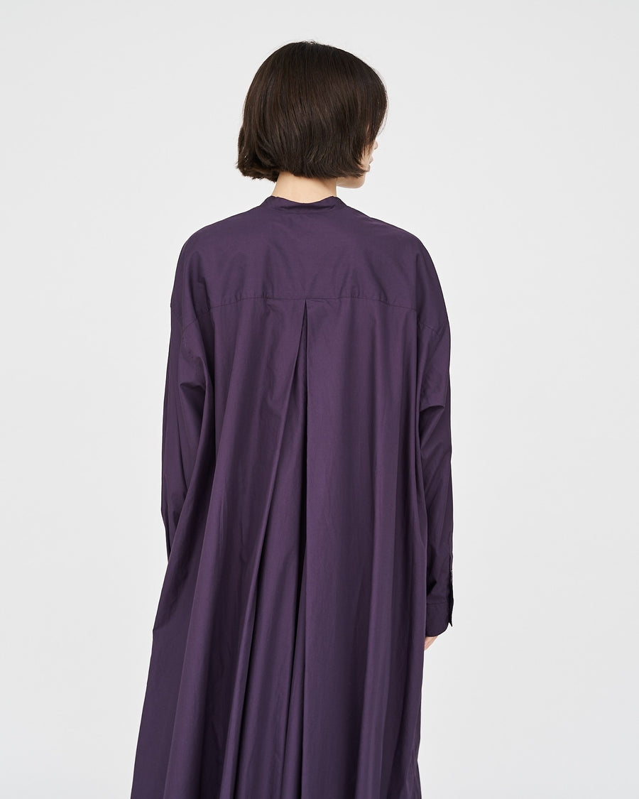 -SALE- Broad Band Collar Oversized Shirt Dress