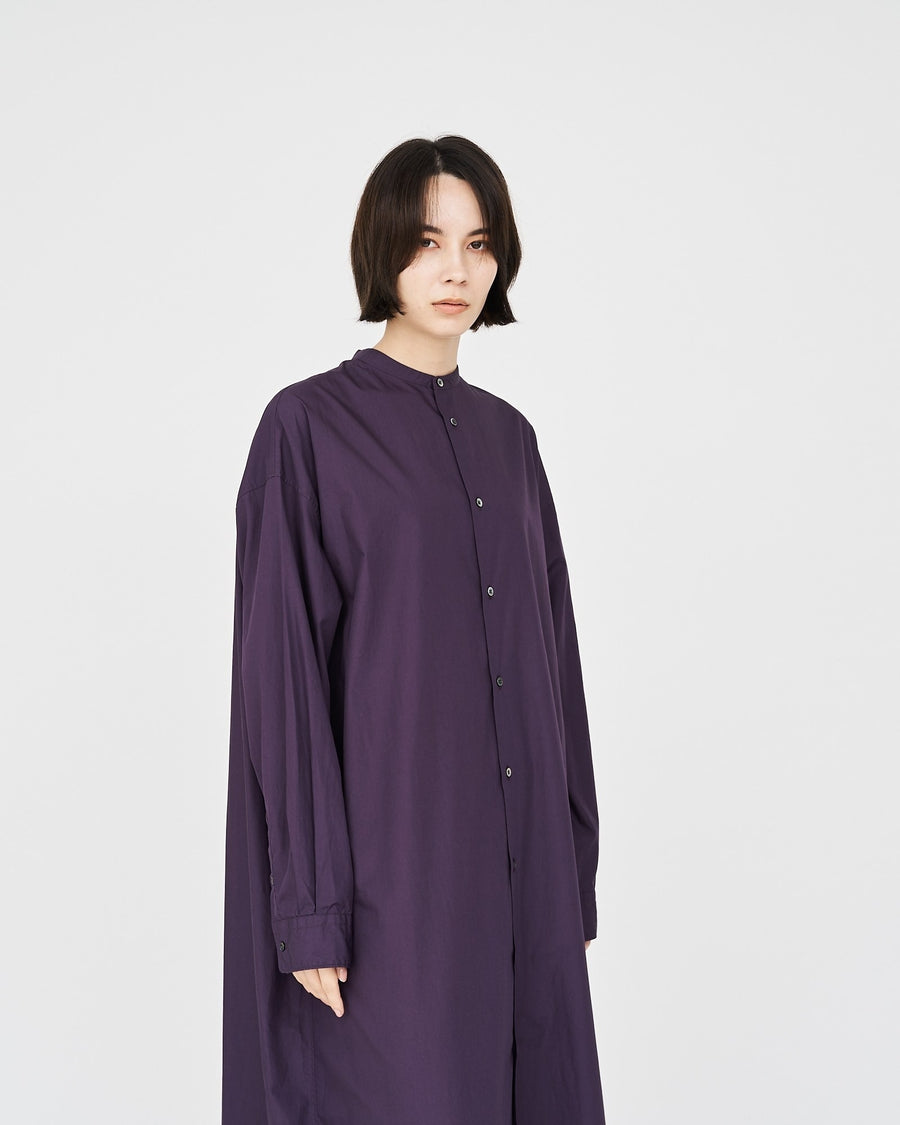 -SALE- Broad Band Collar Oversized Shirt Dress