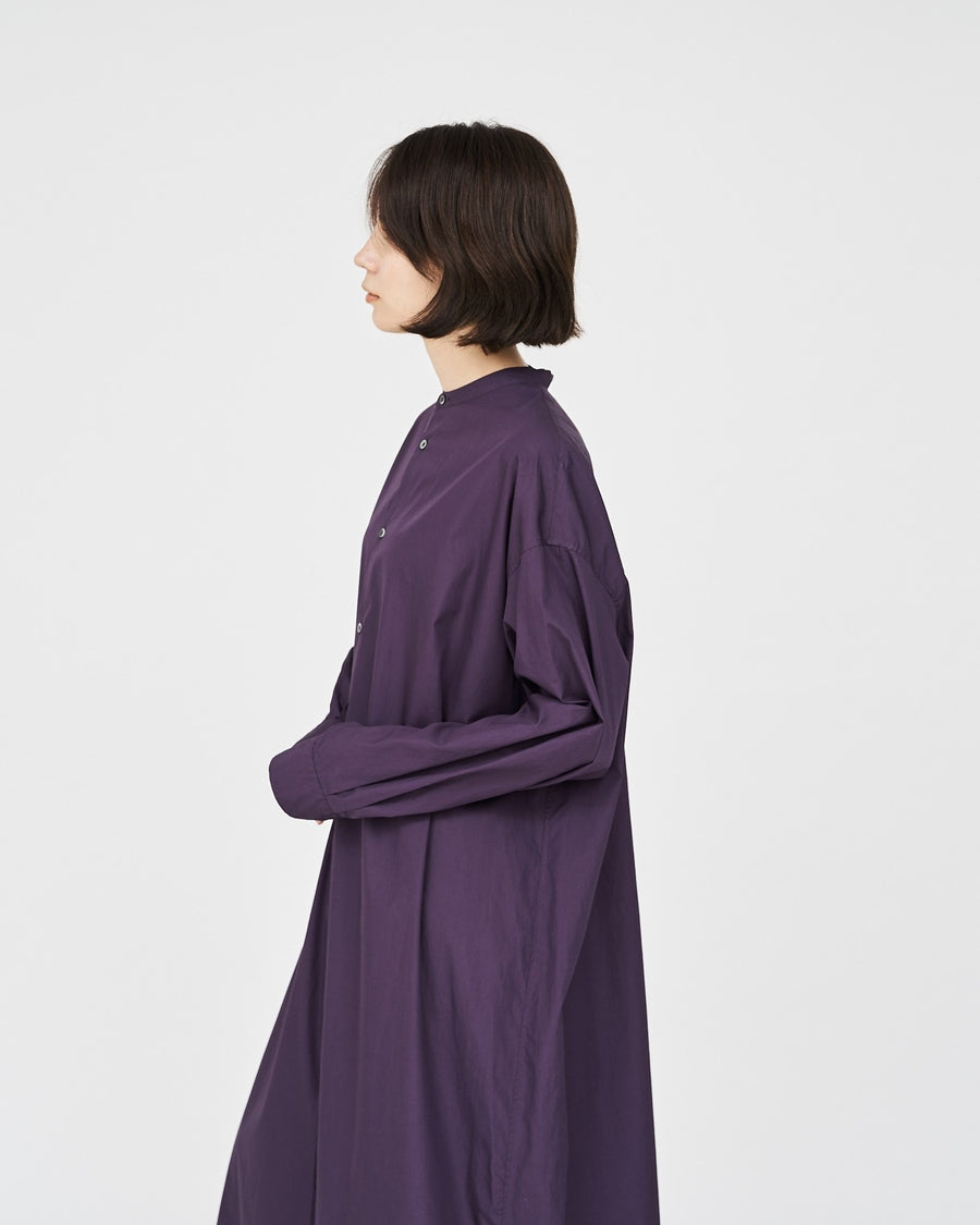 -SALE- Broad Band Collar Oversized Shirt Dress