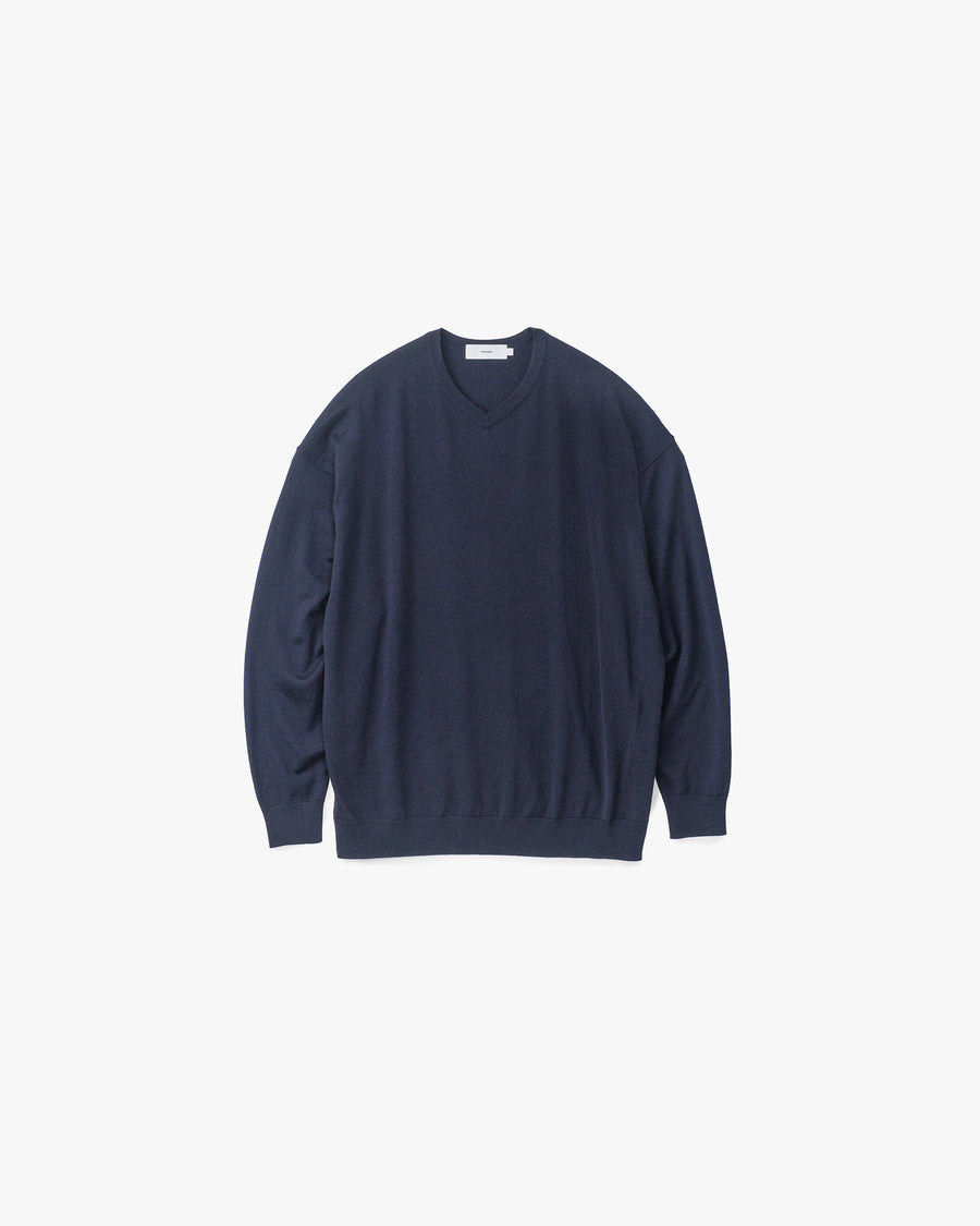 High Gauge V Neck Knit