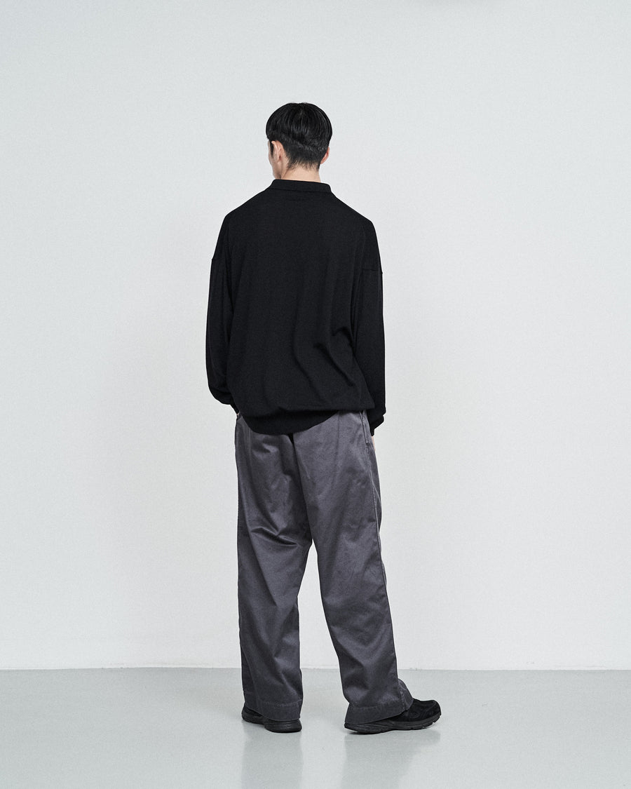 High Gauge Knit Oversized L/S Polo