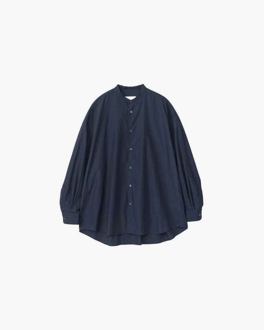 Broad L/S Oversized Band Collar Shirt