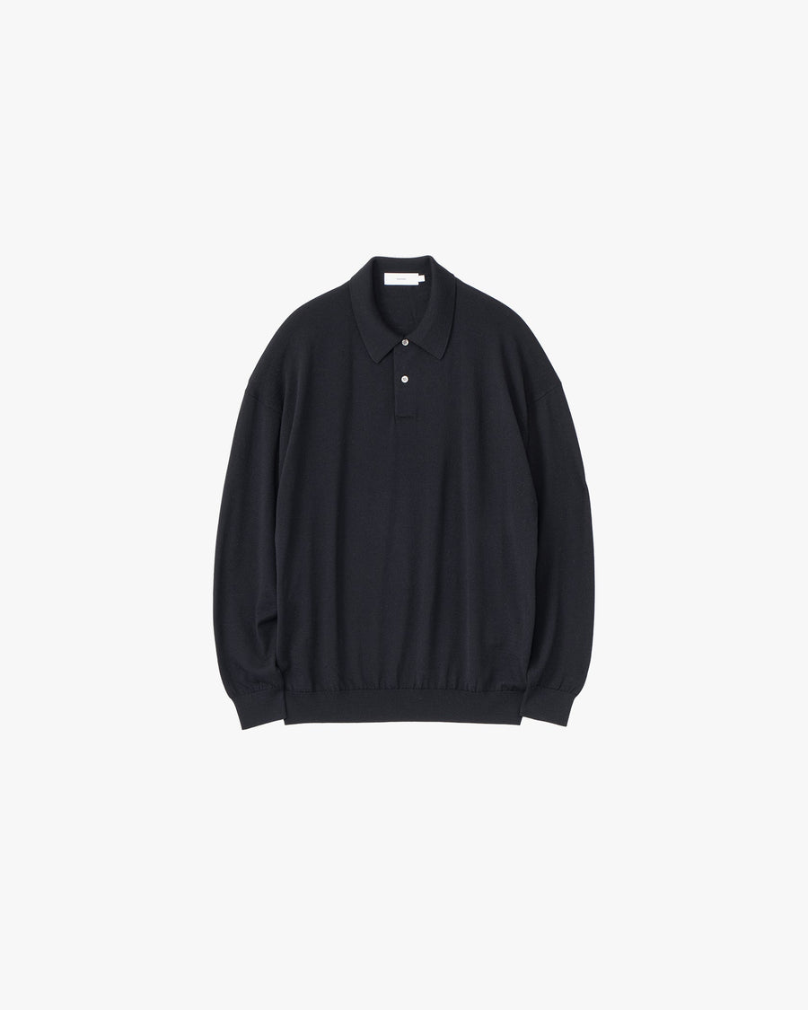 High Gauge Knit Oversized L/S Polo