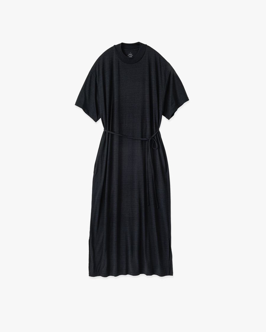 Wool Cordura® Jersey Mock Neck Dress