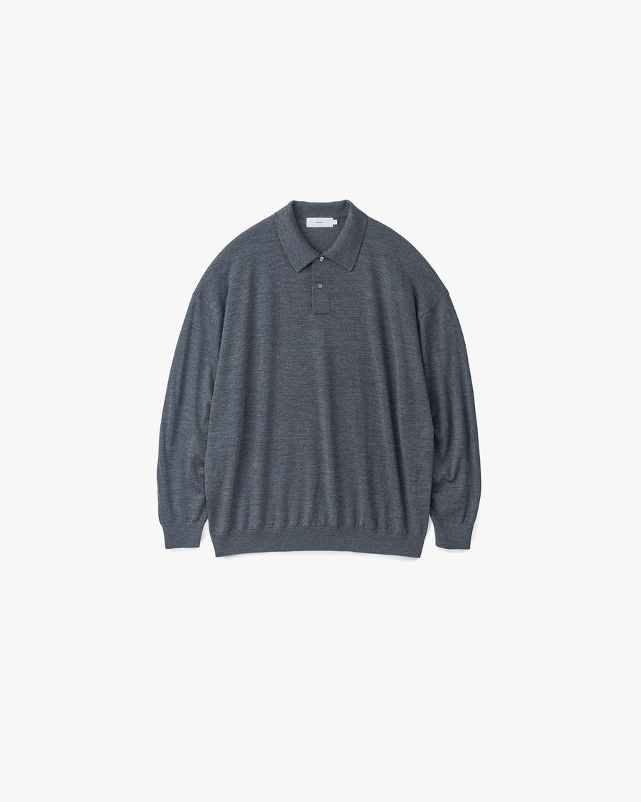 High Gauge Knit Oversized L/S Polo