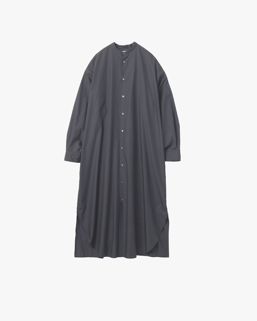 Broad Band Collar Oversized Shirt Dress