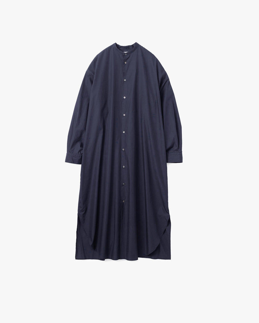 Broad Band Collar Oversized Shirt Dress