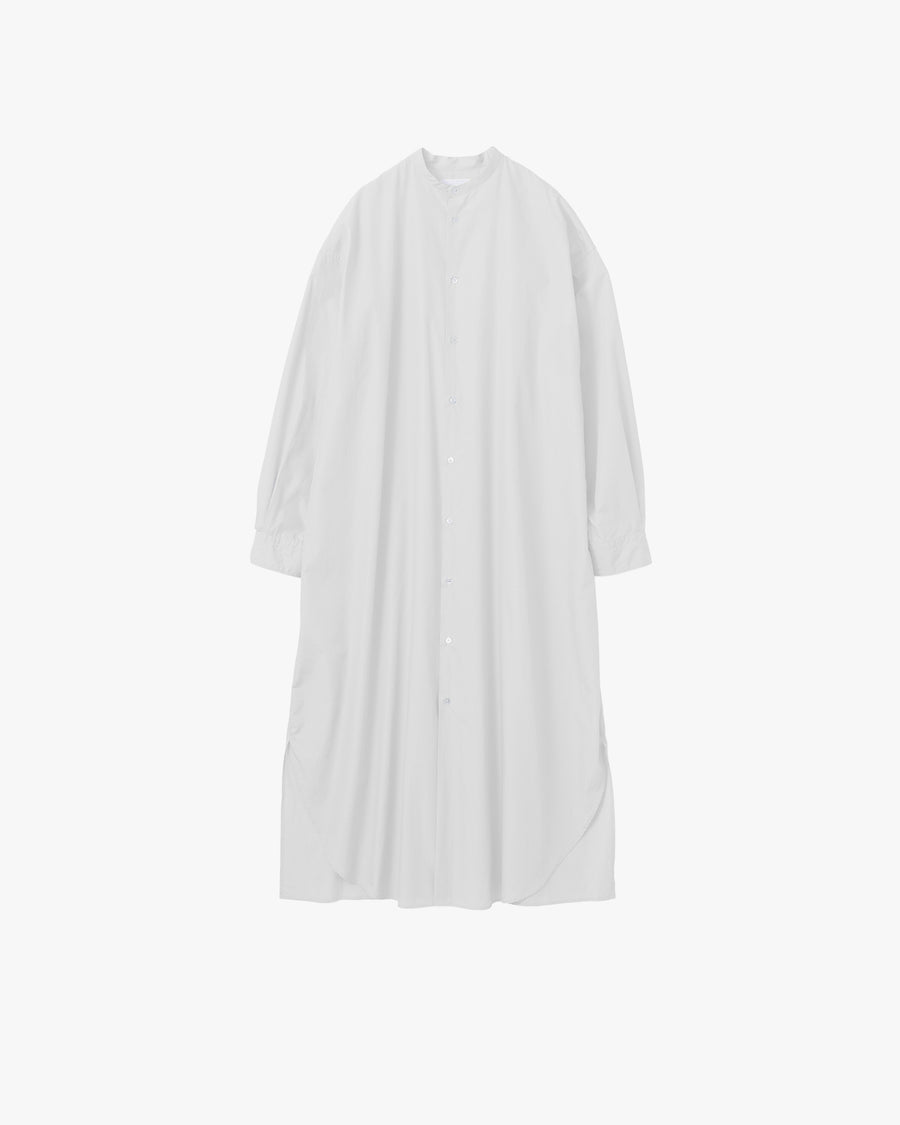 Broad Band Collar Oversized Shirt Dress