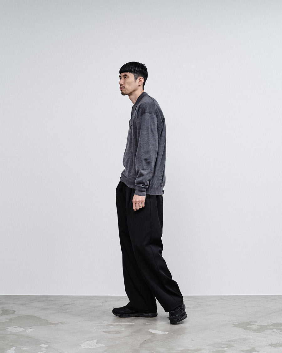 High Gauge Knit Oversized L/S Polo