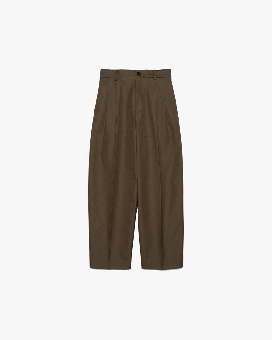 DOUBLE PLEATED WIDE PANTS