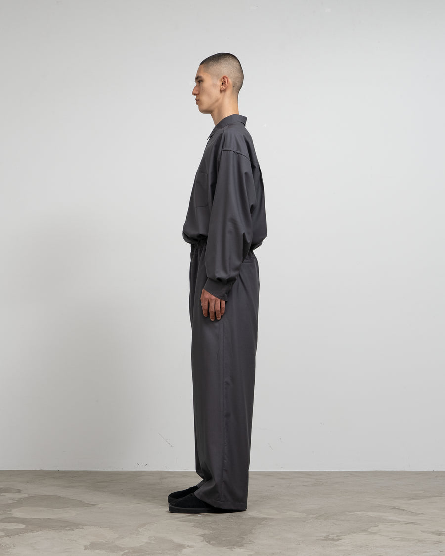 Fine Wool Tropical Easy Wide Pants