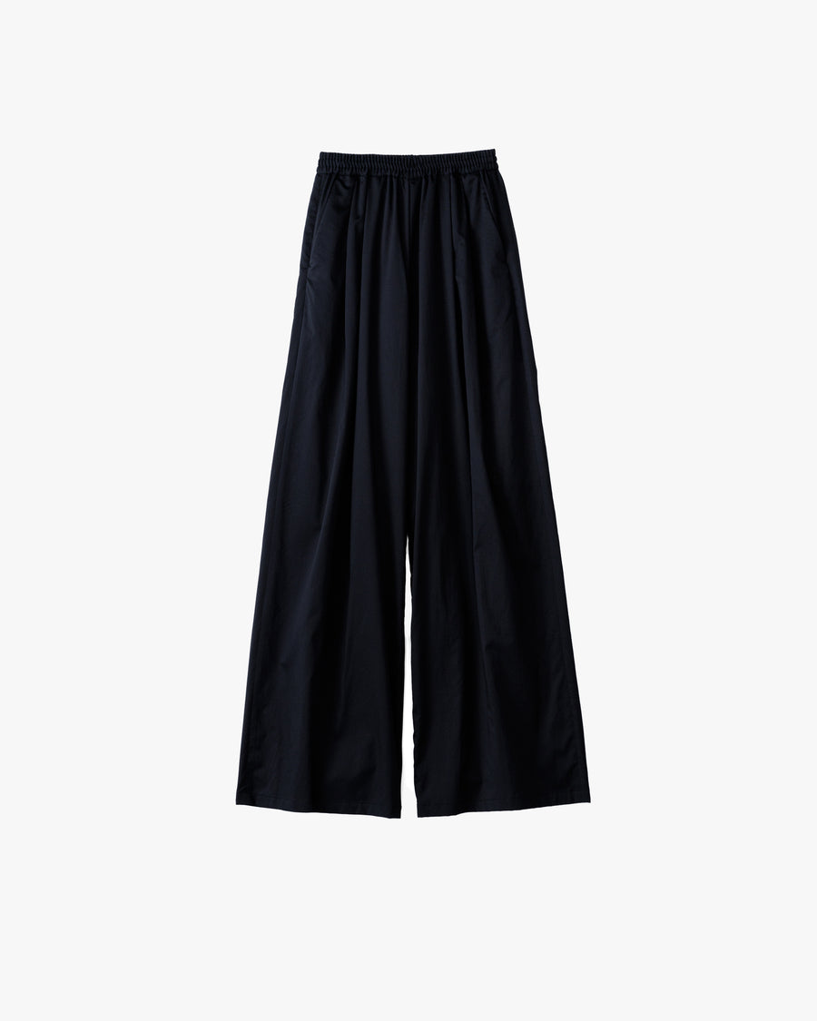 Silicon Poplin Two Tuck Wide Pants