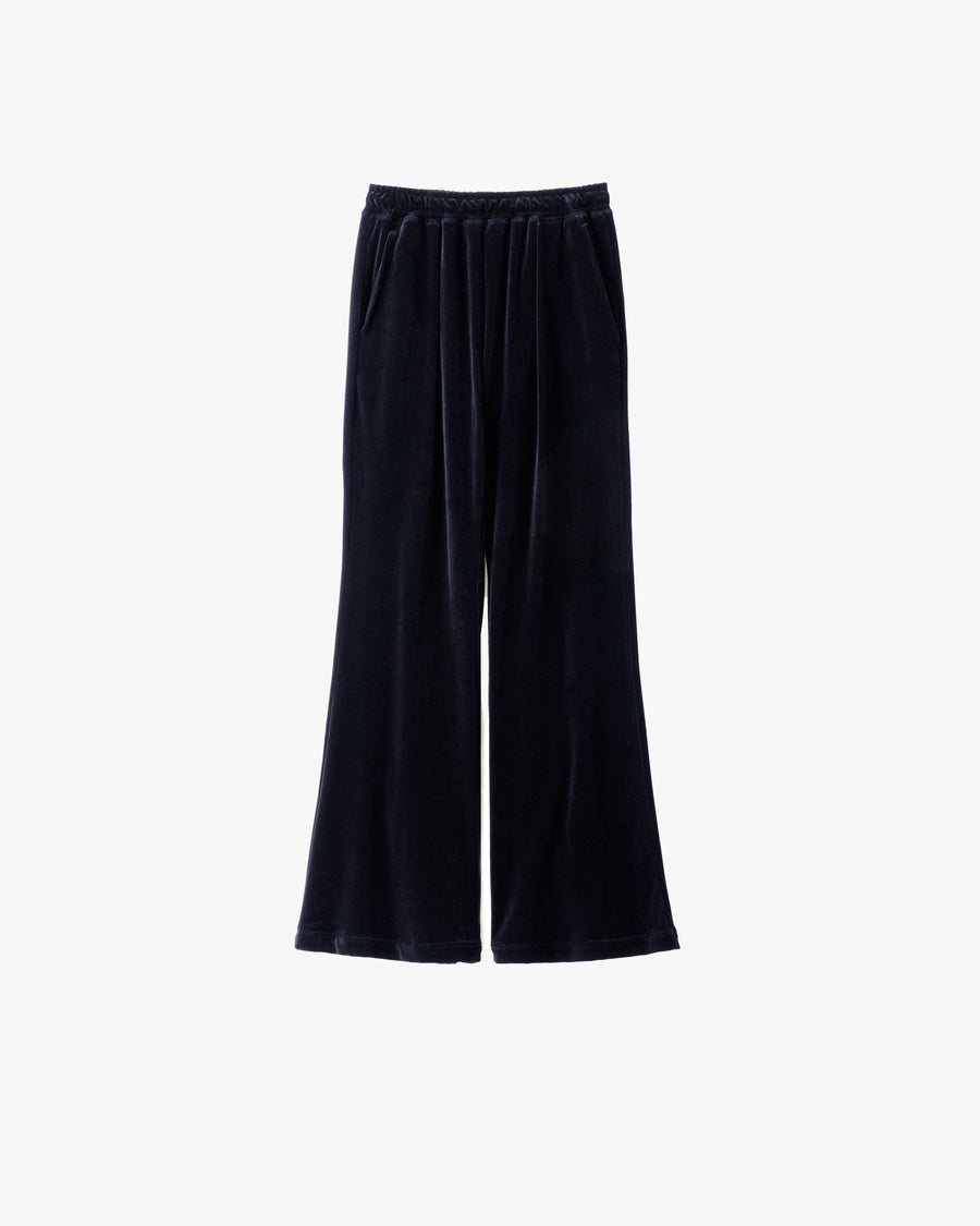 Compact Velour Flare Pants