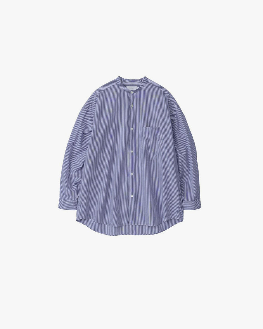 Broad L/S Oversized Band Collar Shirt