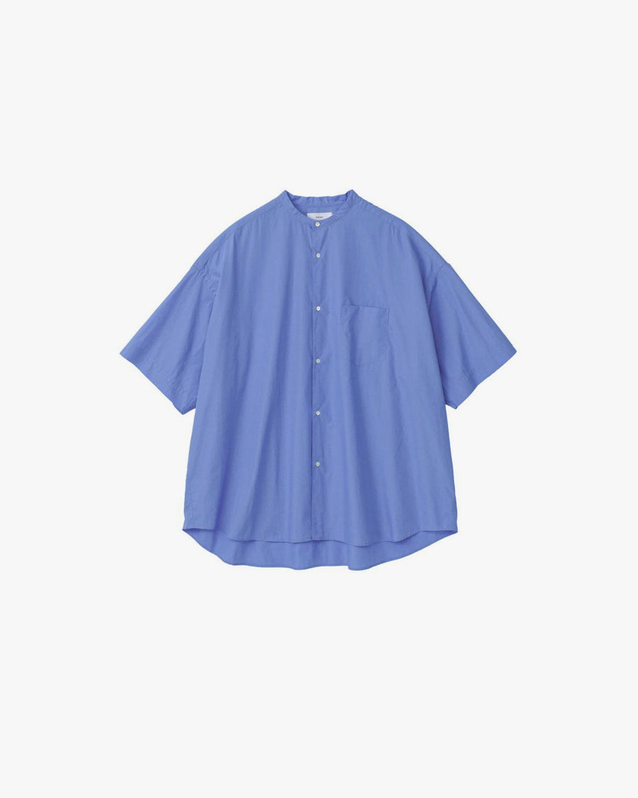 Broad S/S Oversized Band Collar Shirt