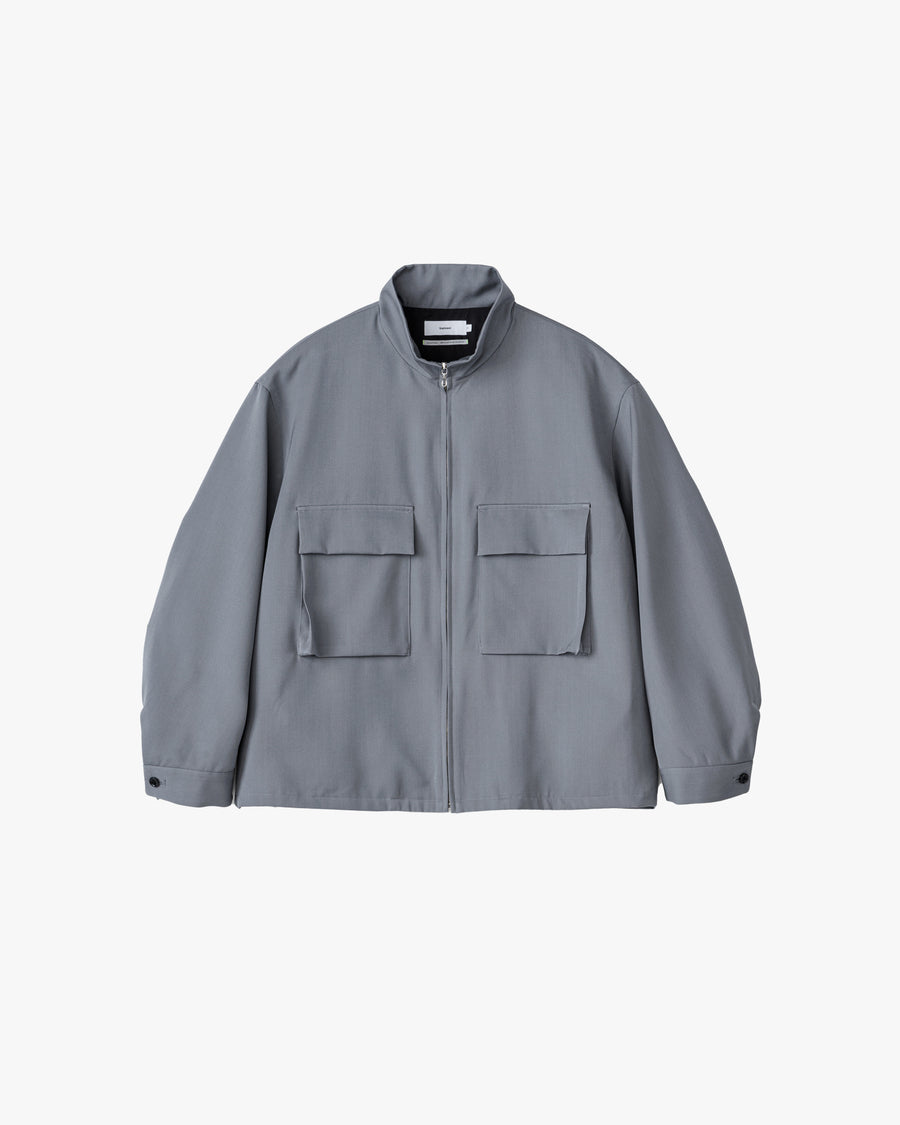 Light Doeskin Stand Collar Jacket