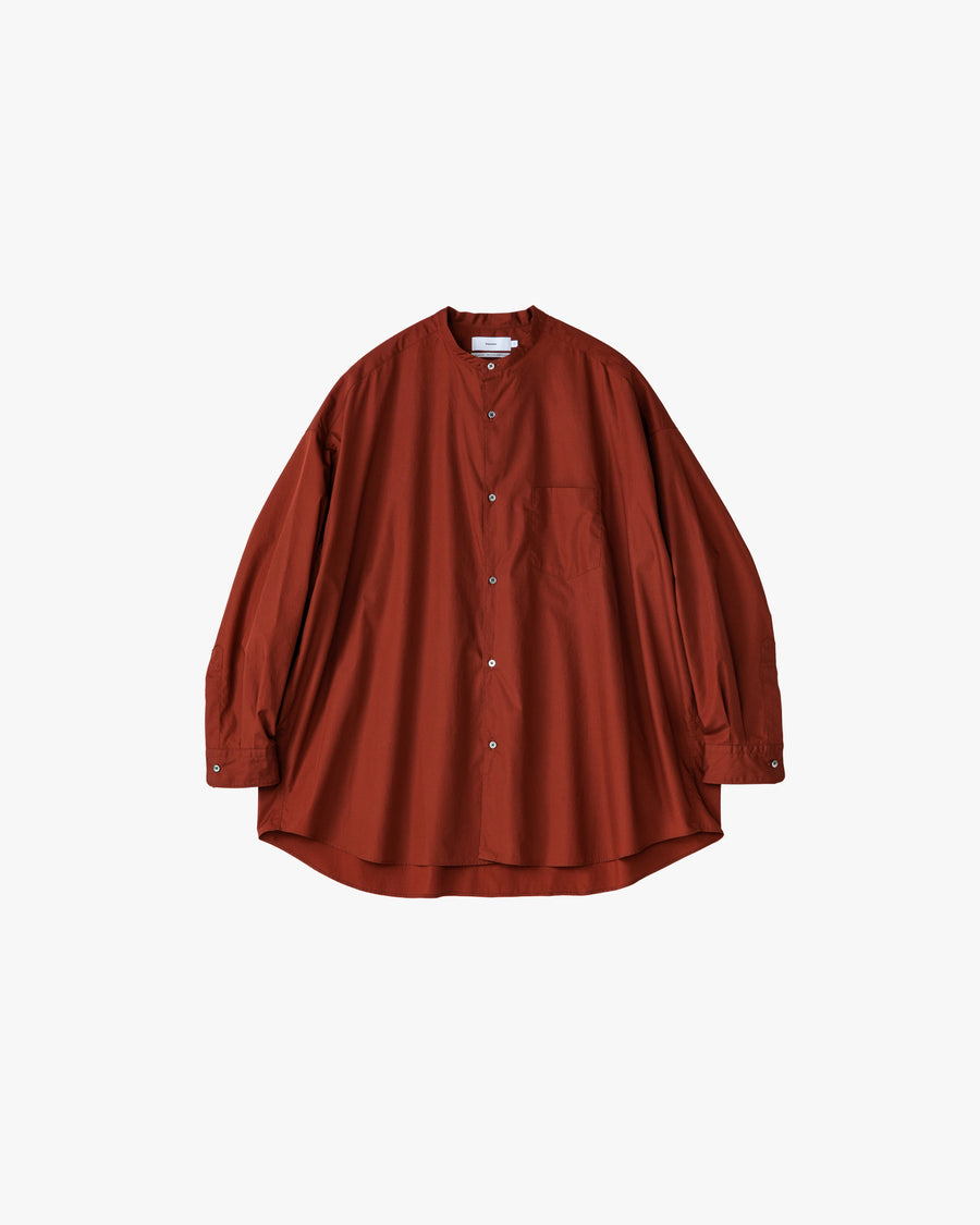 Broad L/S Oversized Band Collar Shirt