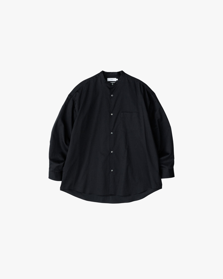 Silicon Poplin Oversized Band Collar Shirt