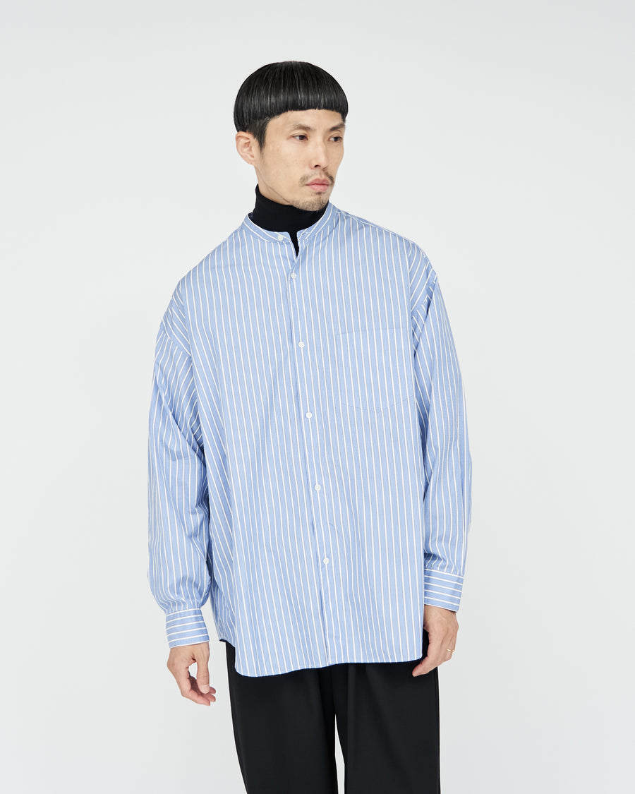 SOKTAS High Count Broad L/S Oversized Band Collar Shirt