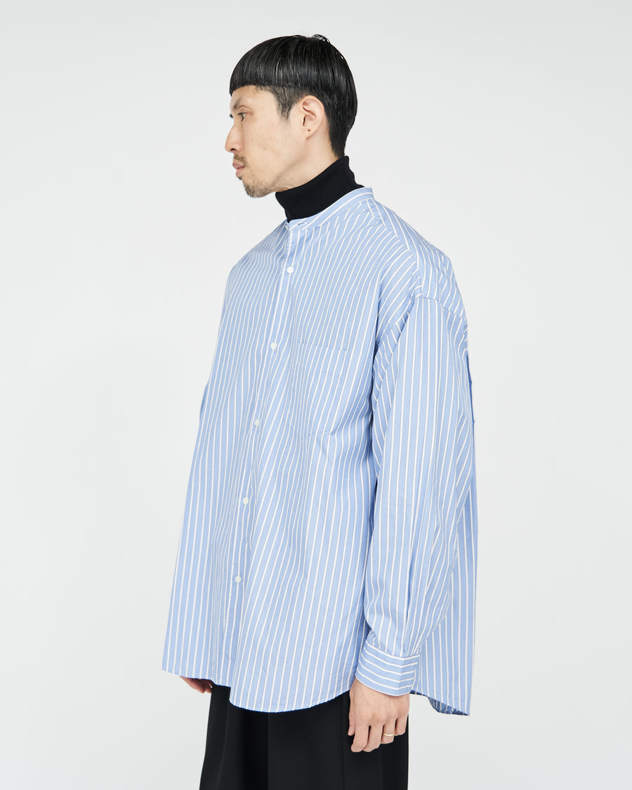 SOKTAS High Count Broad L/S Oversized Band Collar Shirt