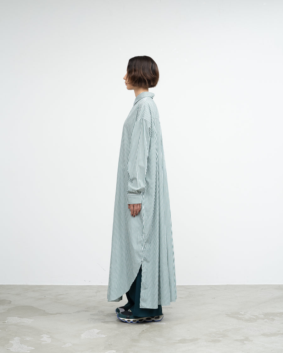 Broad Stripe Regular Oversized Shirt Dress