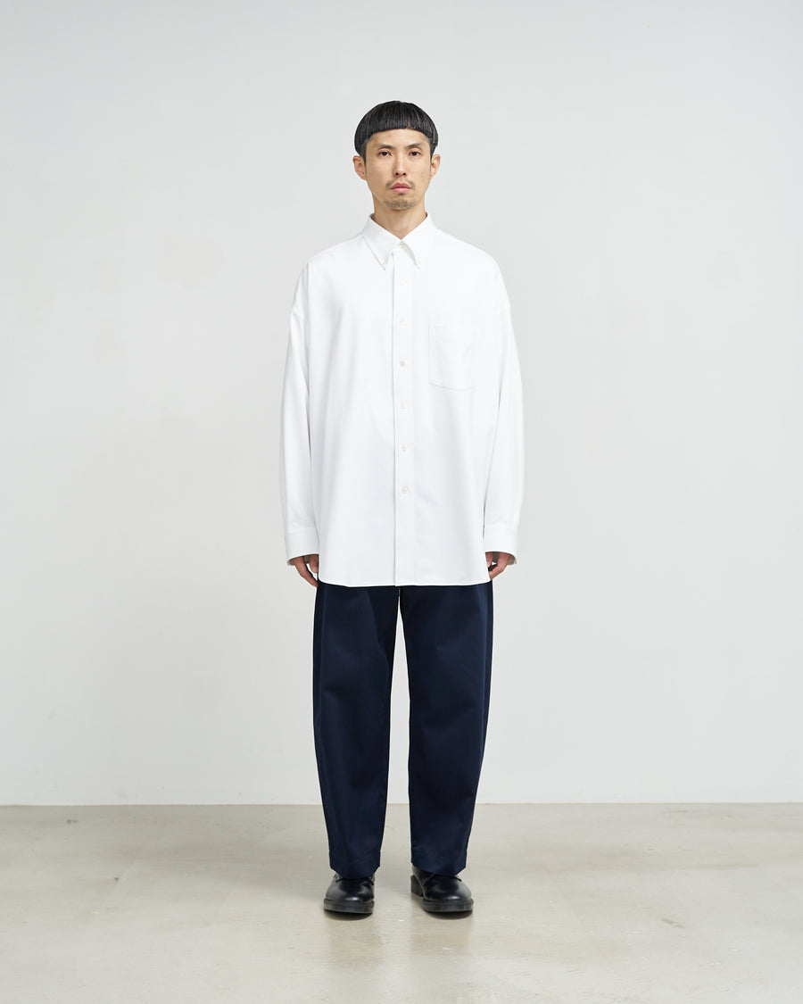 Oxford Pique Jersey L/S Oversized B.D Shirt