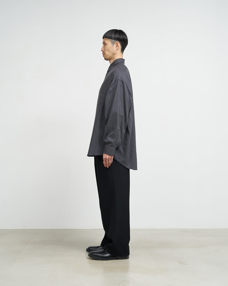 Cotton Cashmere L/S Oversized Regular Collar Shirt