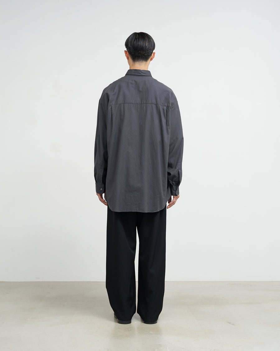 Cotton Cashmere L/S Oversized Regular Collar Shirt