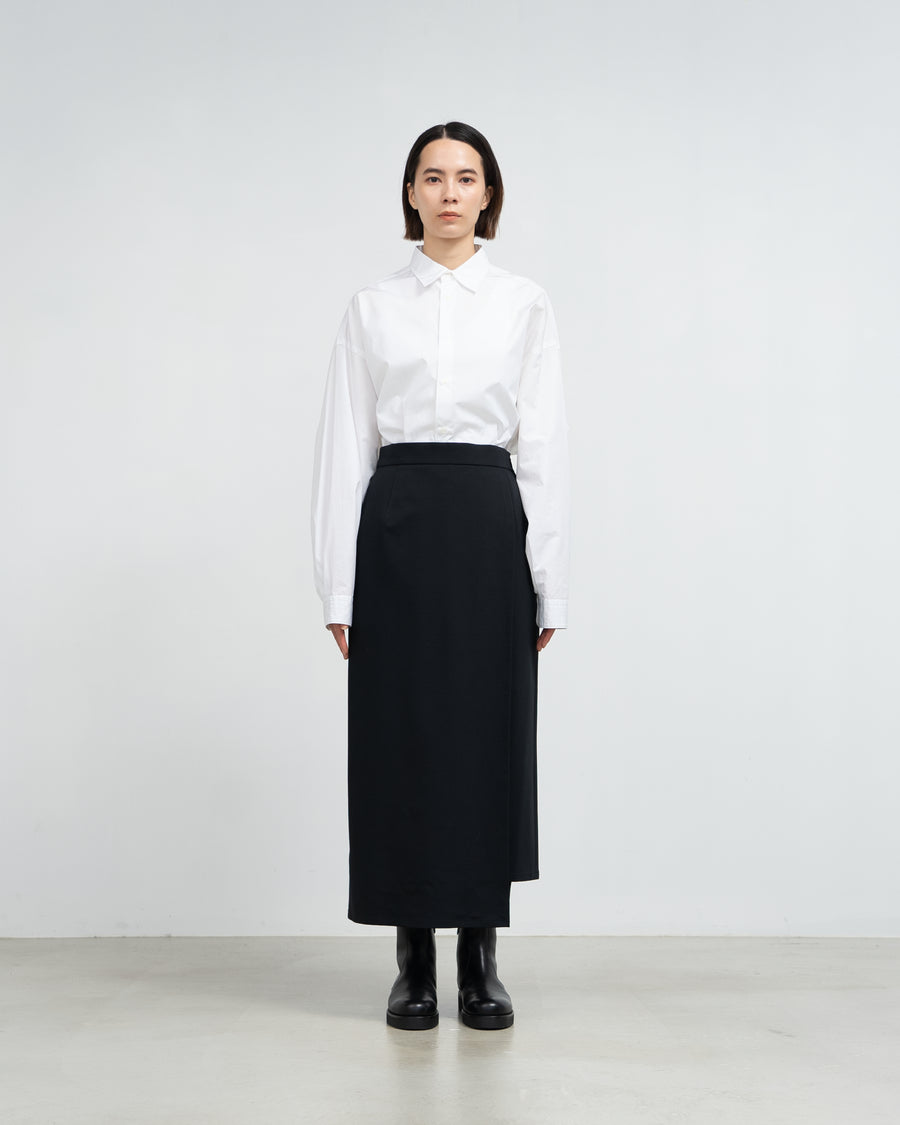 Compact Ponte Wrap Skirt