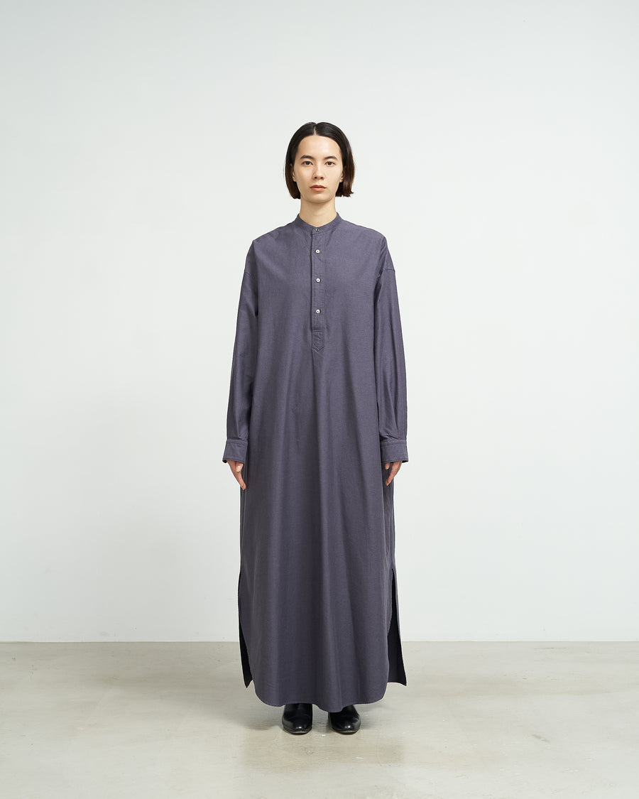 Oxford Oversized Band Collar Dress