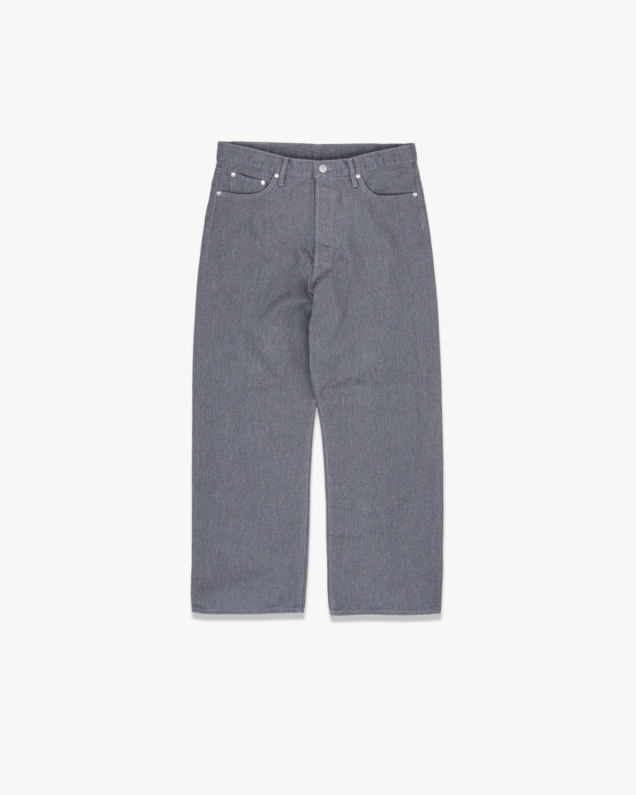 Colorfast Denim Five Pocket Wide Straight Pants