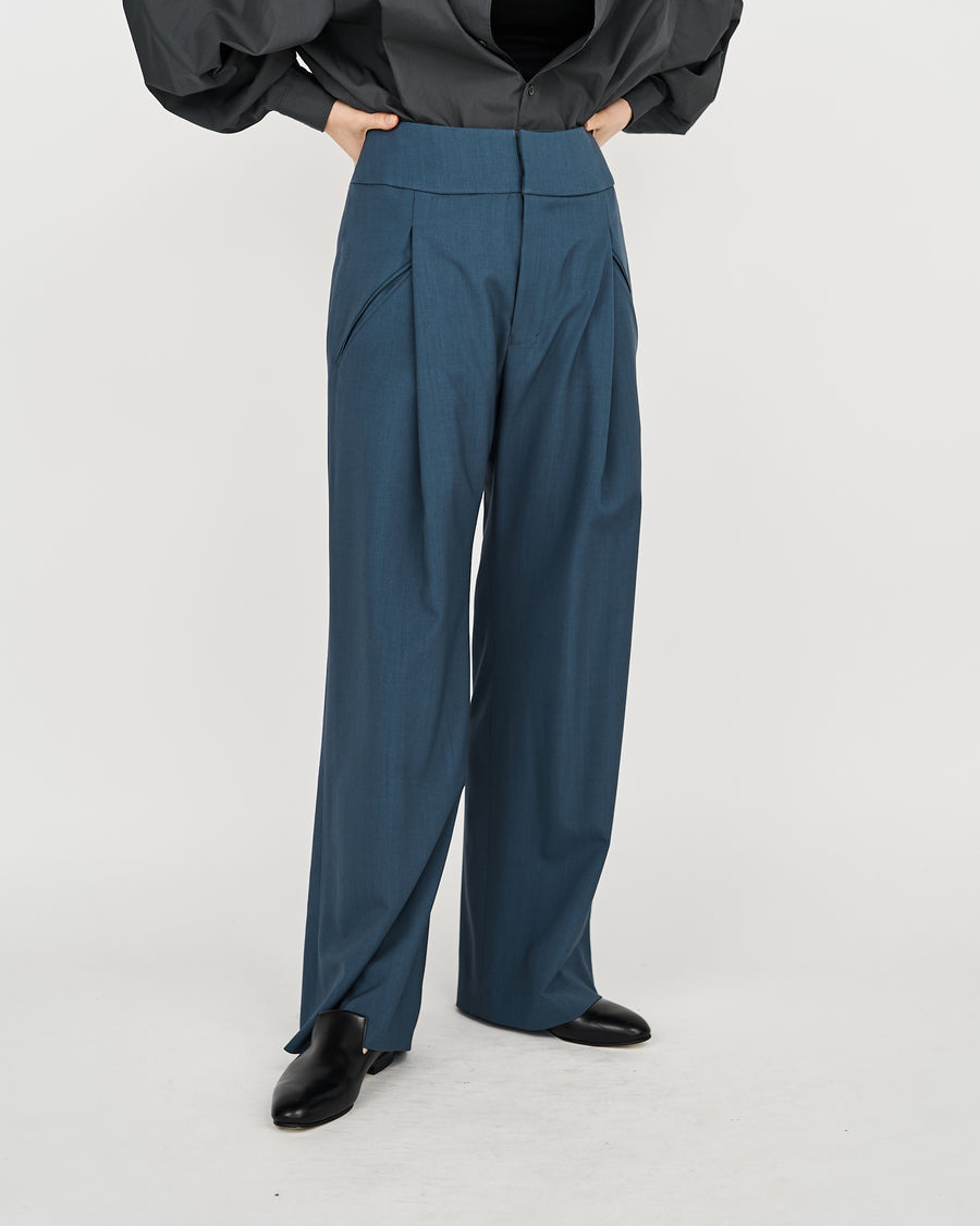 -SALE- Viscose Cupro Side Stripe Pants