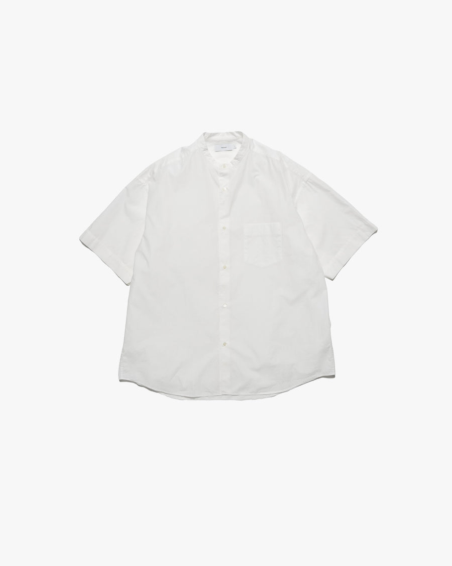 Broad S/S Oversized Band Collar Shirt