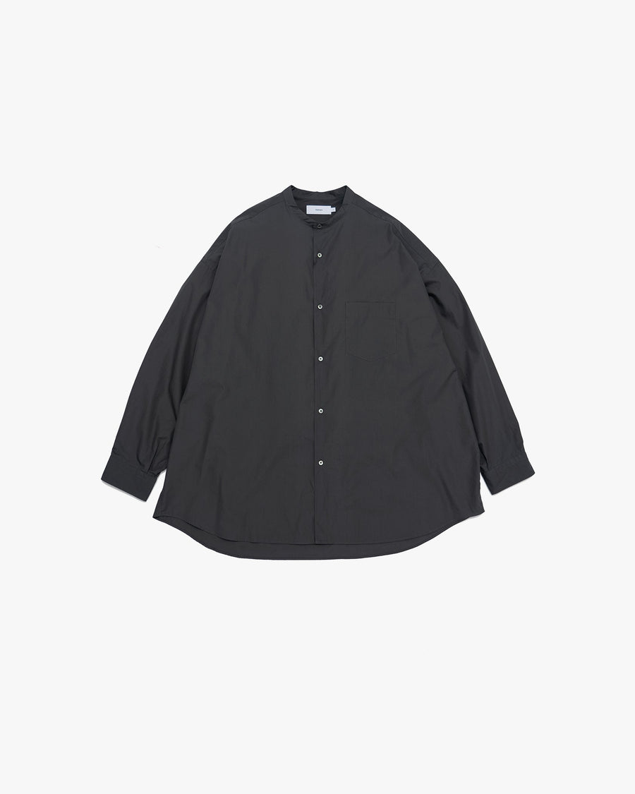 Broad L/S Oversized Band Collar Shirt