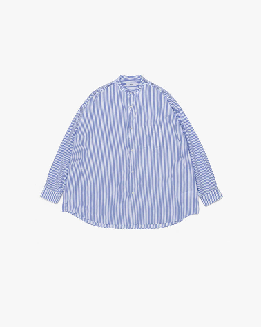 Broad L/S Oversized Band Collar Shirt