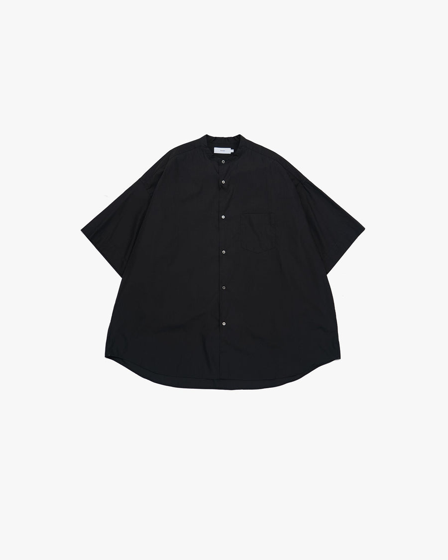 Broad S/S Oversized Band Collar Shirt