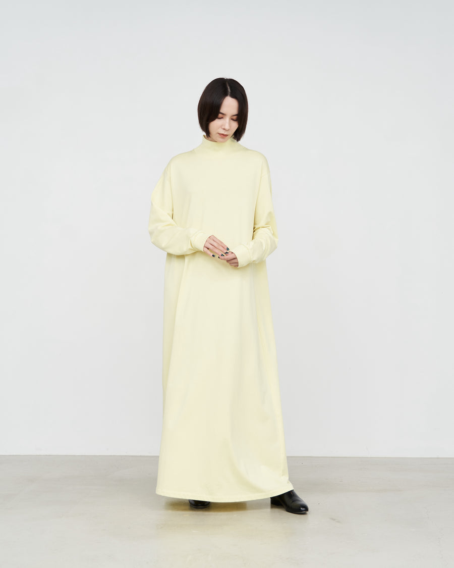 -SALE- Cotton Light Terry High Neck Dress