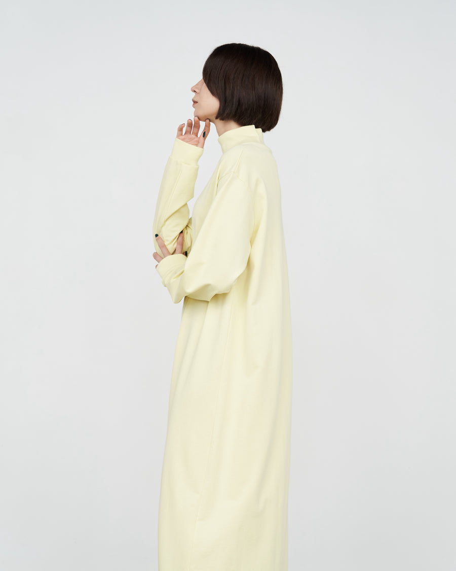 -SALE- Cotton Light Terry High Neck Dress