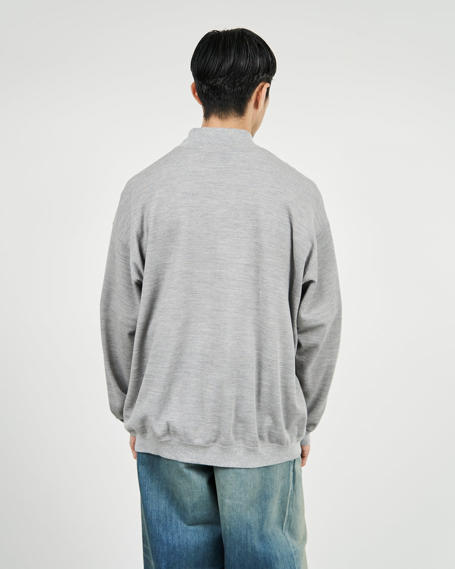 Wool Honeycomb Mock Neck Thermal