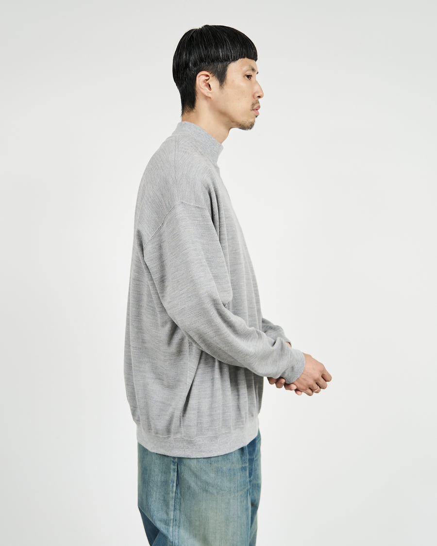 Wool Honeycomb Mock Neck Thermal