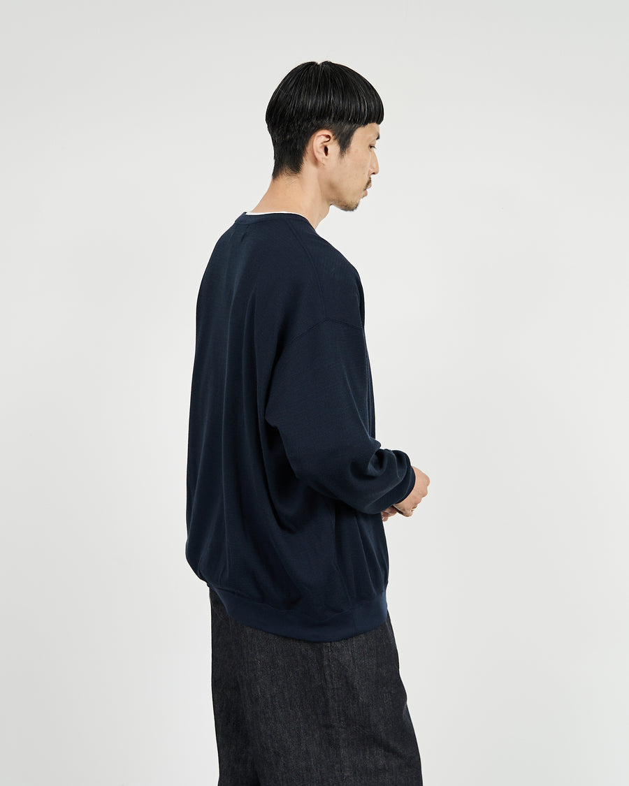 Wool Honeycomb Crew Neck Thermal