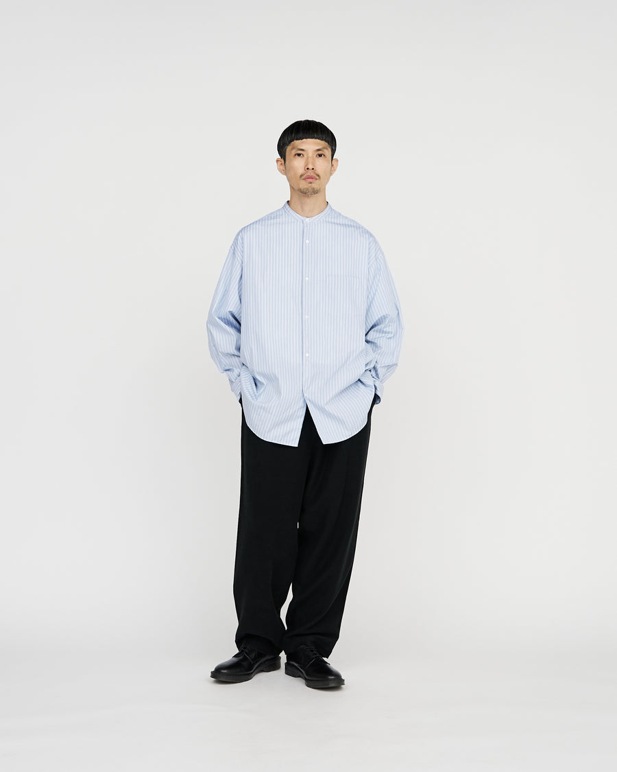 CANCLINI L/S Oversized Band Collar Shirt