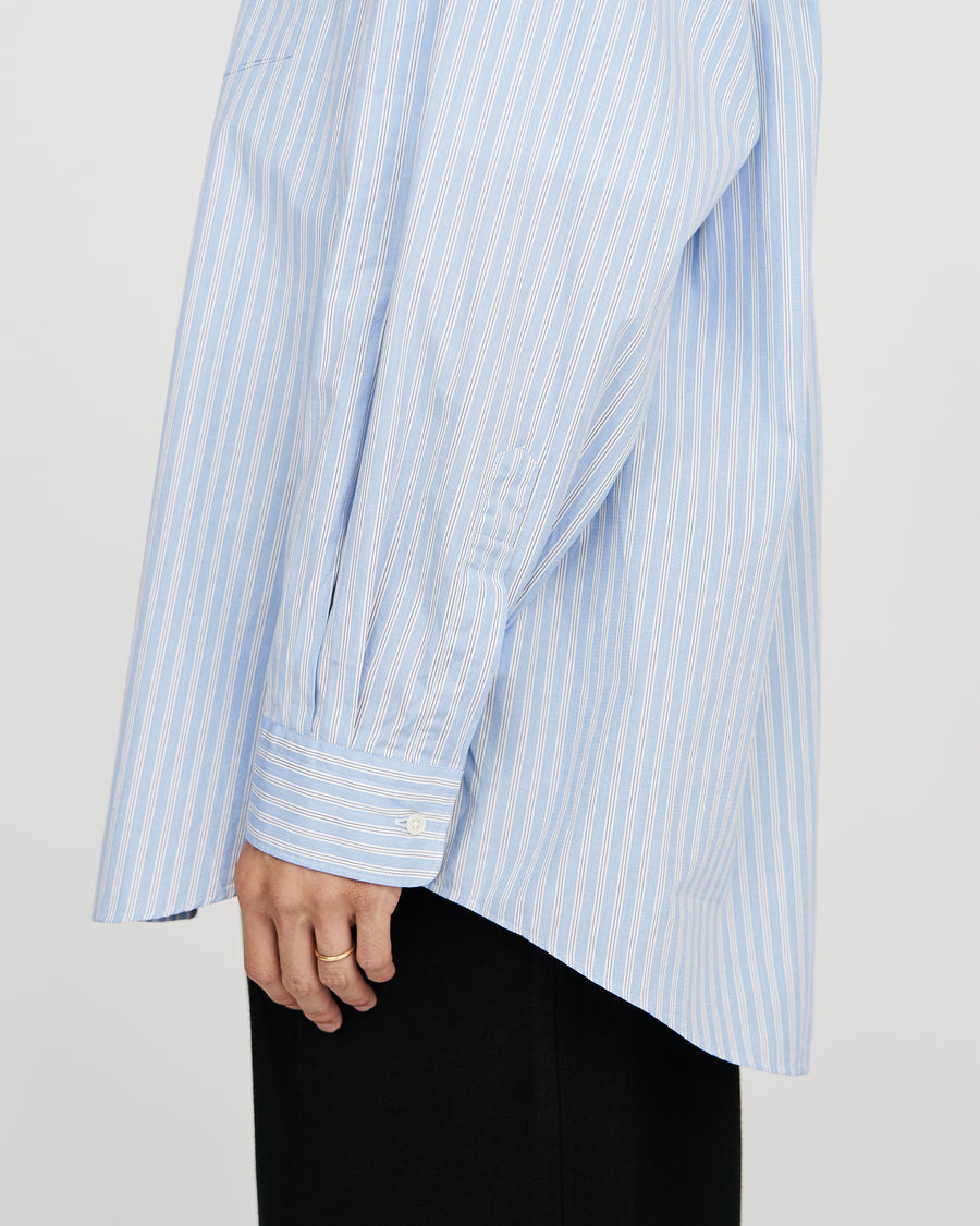 CANCLINI L/S Oversized Band Collar Shirt