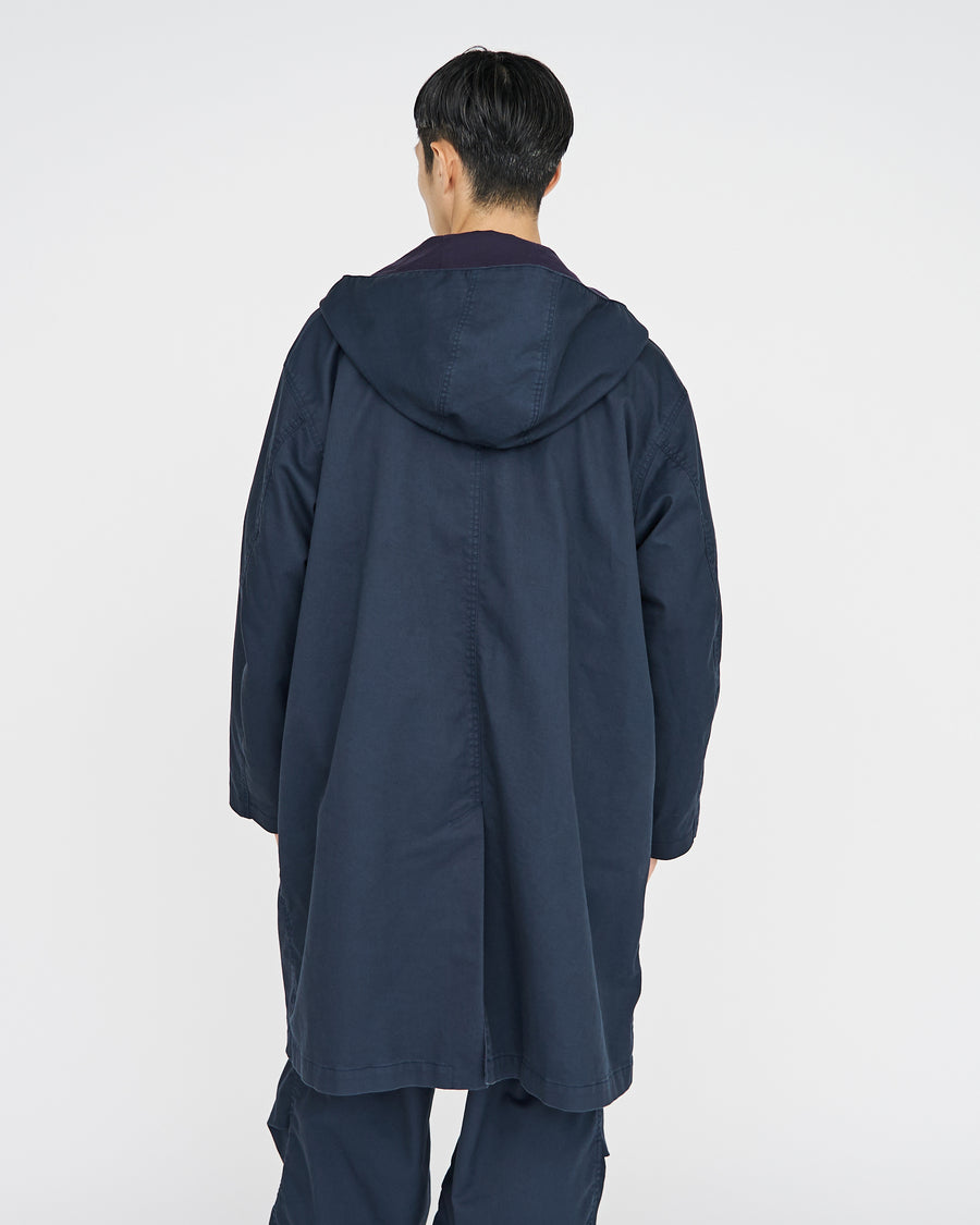 -SALE- Pigment Drill Oversized Hooded Coat