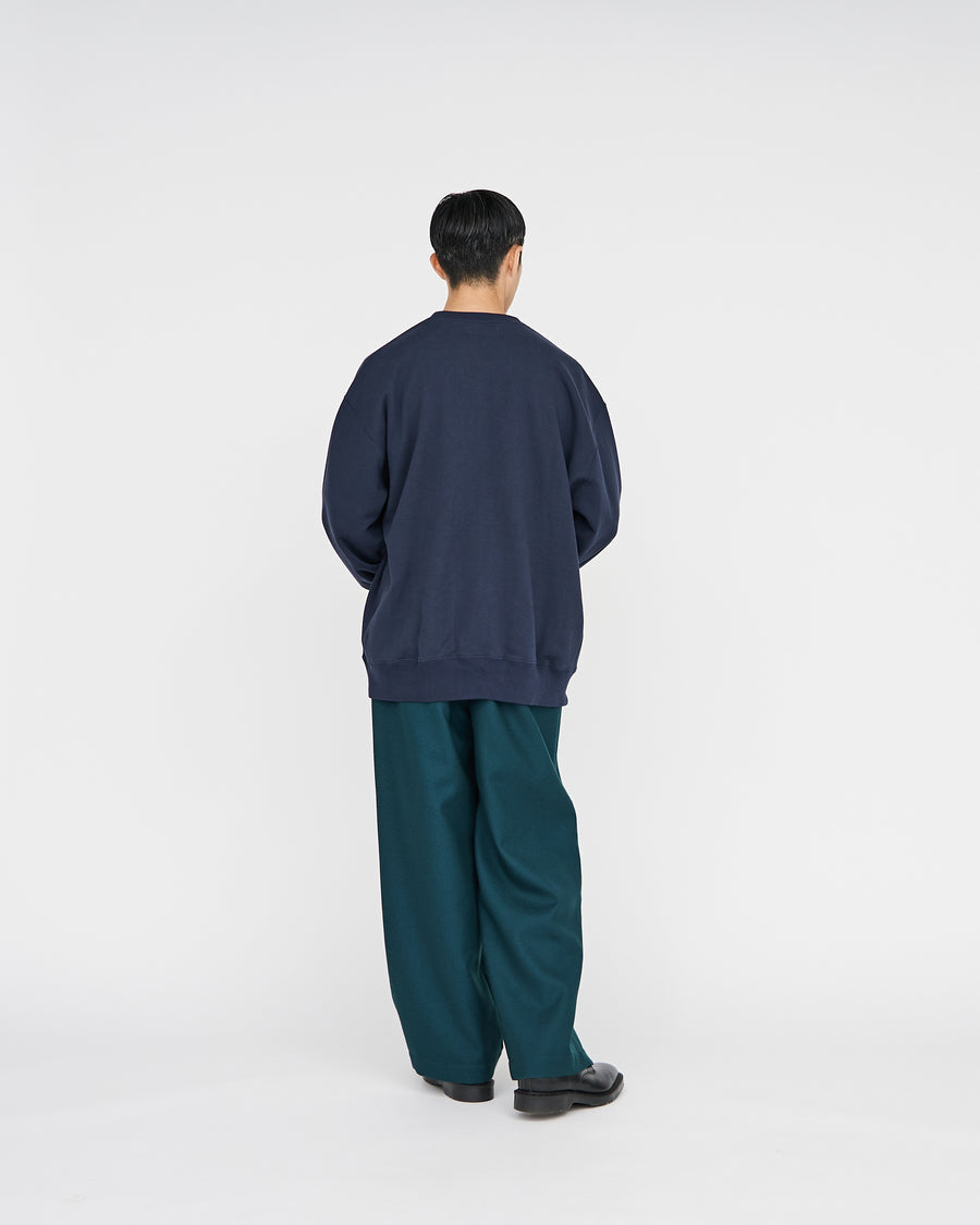 -SALE- Hard Flannel Wide Straight  Trousers